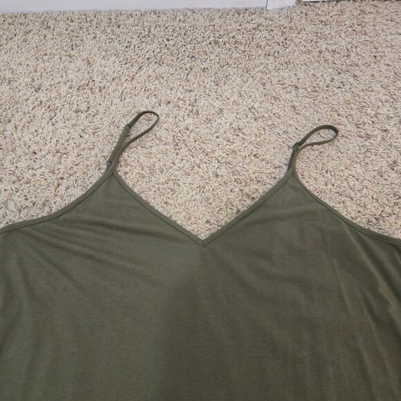 Shein Women's Green Tank Dress w/Slit & Adjustable Straps Size 4XL - Picture 3 of 8